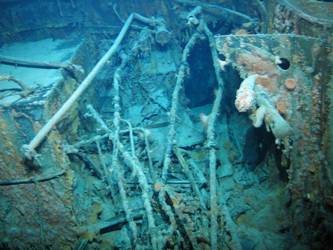Internal view looking into break on stbd side